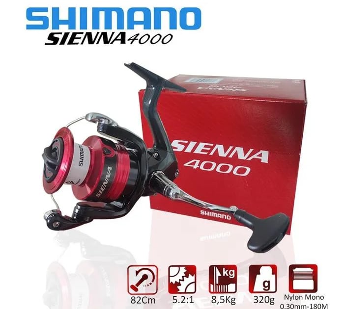 reel shimano sienna 4000 harga 500-4000 Spinning The ideal choice for new fishermen Jual reel Shimano Sienna 4000