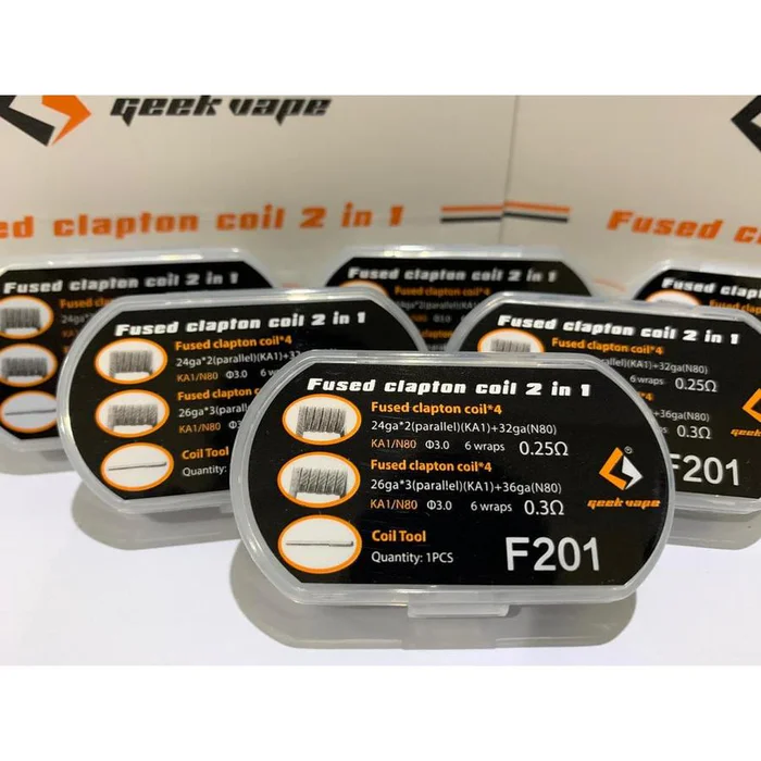 Jual geekvape nichrome ni80 fused clapton coil 2in1 Jual geekvape nichrome ni80 fused clapton coil 2in1