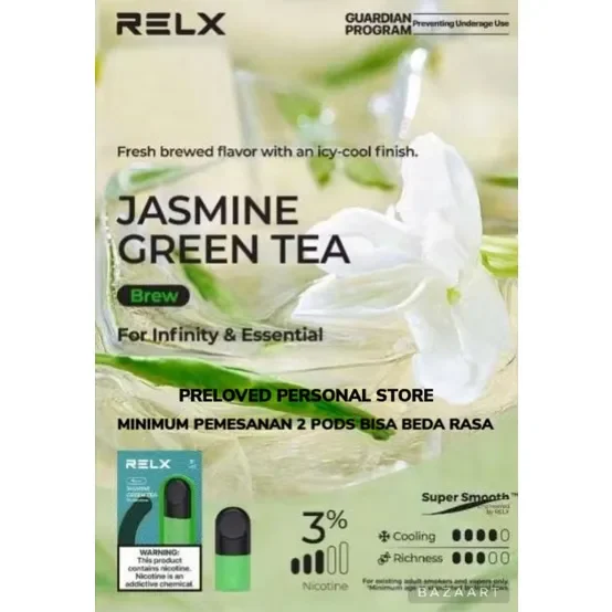 Jual Relx Infinity Essential 1 Pod Jasmine green tea dengan Jual Relx Infinity Essential 1 Pod Jasmine green tea dengan