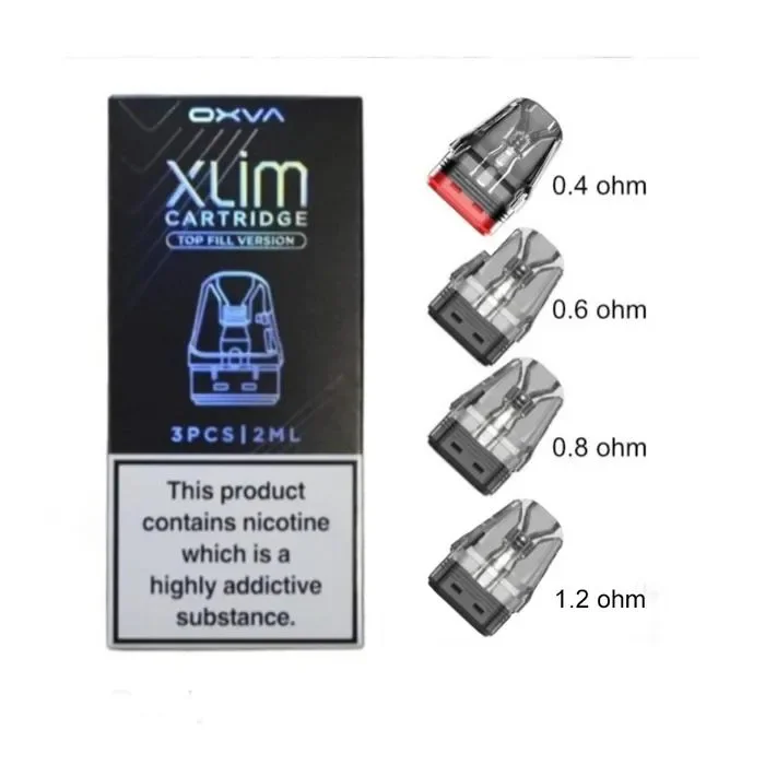 CARTRIDGE OXVA XLIM GO 0.4 0.6 0.8 1.2 OHM V3 TOP FILL | XLIM PRO 2, SQ PRO 2, SE CARTRIDGE OXVA XLIM GO 0.4 0.6 0.8 1.2 OHM V3 TOP FILL | XLIM PRO 2, SQ PRO 2, SE